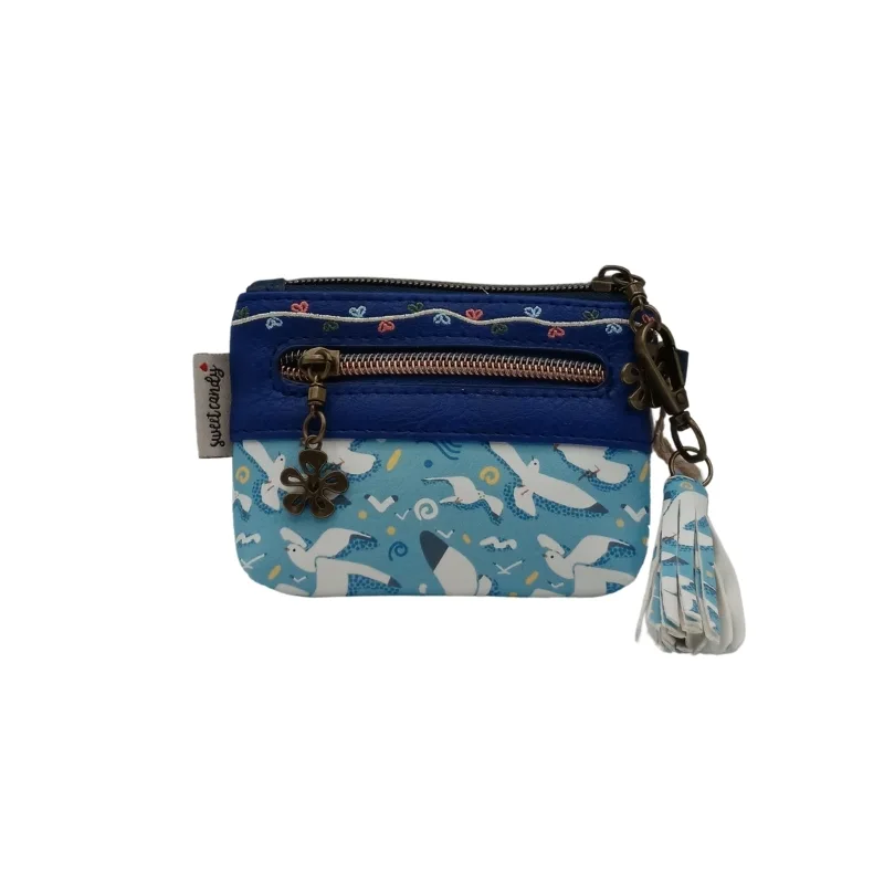 Monedero sweet candy con bolsillos exteriores y cremalleras Azul - Imagen 3
