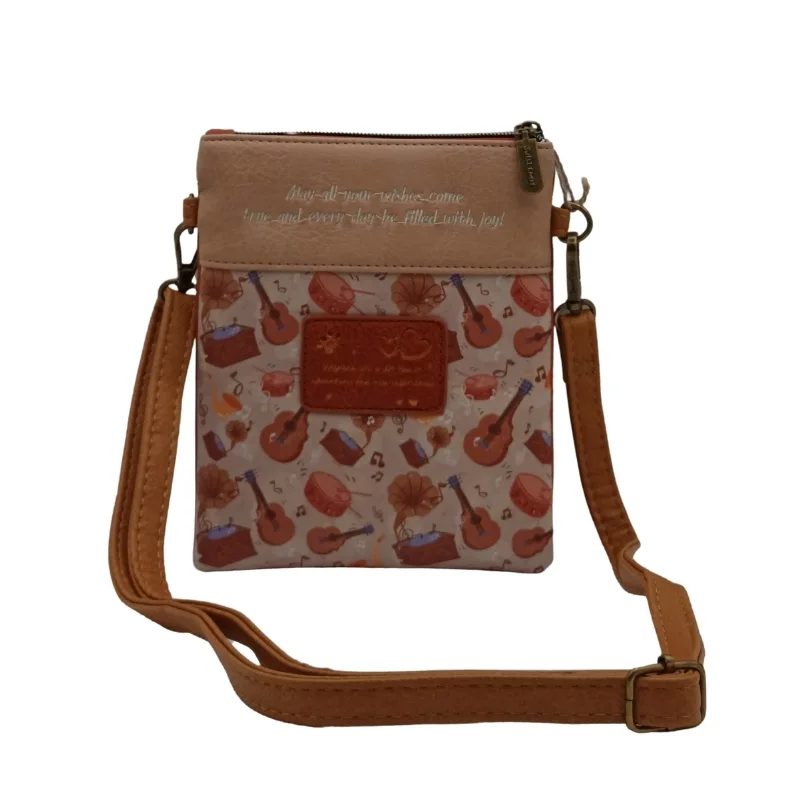 Bandolera para móvil sweet candy con 2 bolsillos frontales Marrón - Imagen 2