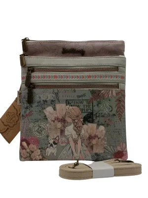 Bolso Bandolera Diseño Muñeca Sweet Candy Mujer Rosa/beig
