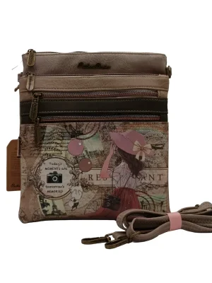 Bolso Bandolera Diseño Muñeca Sweet Candy Mujer Rosa/beig